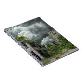 荒廃した施設と嵐の雲 ノート (右側)