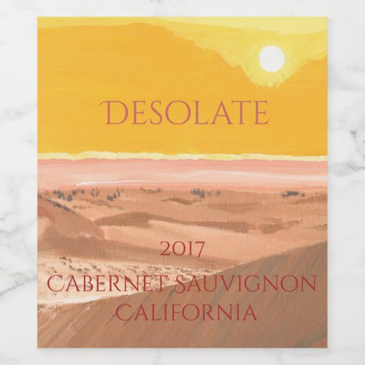 荒廃した ワインラベル (シングルラベル)