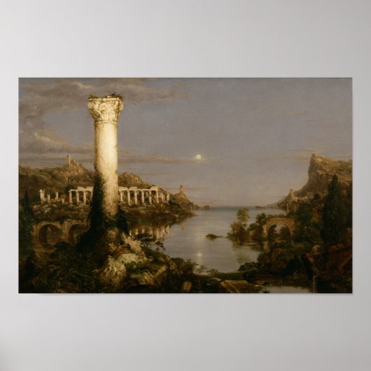 荒廃(1836) — Thomas Cole Empire Restes ポスター (正面)