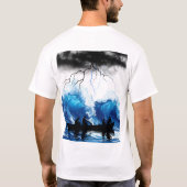 荒波とボートの冒険 Tシャツ (裏面)