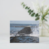 荒波の写真はがき ポストカード (スタンド正面)