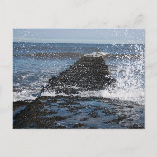 荒波の写真はがき ポストカード (正面)