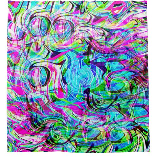 荒波…..... シャワーカーテン (正面)