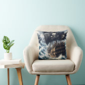 荒海と戦う歴史海賊船 クッション (椅子)