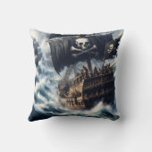 荒海と戦う歴史海賊船 クッション (裏面)