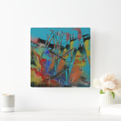 荒海の大きい時計 スクエア壁時計 (ホーム)