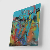 荒海の大きい時計 スクエア壁時計 (傾斜)