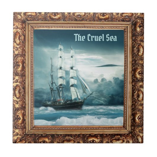 荒海の帆船 - The Cruel Sea タイル (正面)
