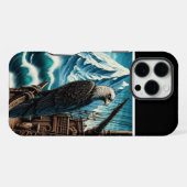 荒海の船上の鷲 iPhoneケース (裏面横)