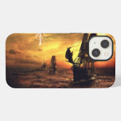 荒海の船 iPhoneケース (裏面横)
