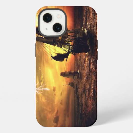荒海の船 iPhoneケース (裏面)