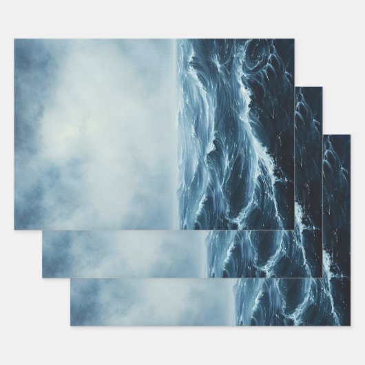 荒海海波の分離 ラッピングペーパーシート (セット)