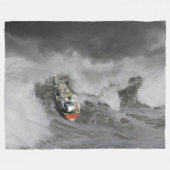 荒海 フリースブランケット (正面(横))