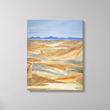 荒涼とした地域水彩ラインアートプリント