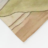 荒涼とした地域水彩ラインアートプリント フリースブランケット (角)