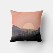 荒涼とした風景の夕日の景色 クッション (裏面)