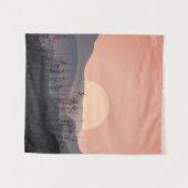 荒涼とした風景の夕日の景色 タペストリー (正面(横))