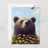 荒野お洒落：クマの夢の踊り ポストカード (正面/裏面)