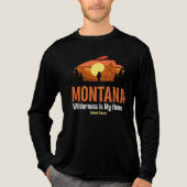 荒野が私の家 - モンタナの根源 | 自然愛好家 トライブレンドTシャツ (正面)