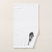 荒野で勢いよく跳躍する馬 バスタオルセット (ハンドタオル)