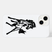 荒野で勢いよく跳躍する馬 Case-Mate iPhoneケース (裏面 (横))