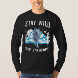 荒野に生きろ 北極オオカミ Tシャツ