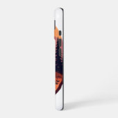 荒野に生きろ: 夕焼けの森のイラスト iPhone 16ケース (左側面)