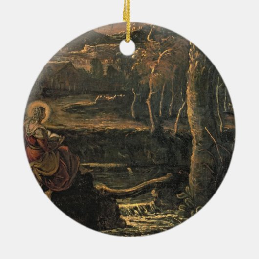 荒野のエジプトのSt Mary セラミックオーナメント (裏面)