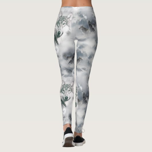 荒野のオオカミ魔法の満月 レギンス (裏面)