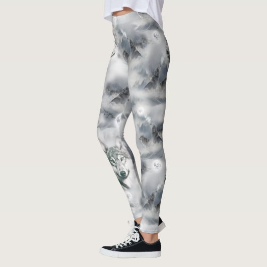 荒野のオオカミ魔法の満月 レギンス (左)