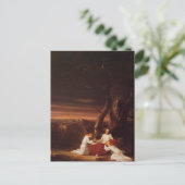 「荒野のキリストに仕える天使たち」 ポストカード (スタンド正面)