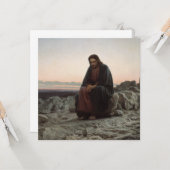 荒野のキリスト(Ivan Kramskoi著) カード (正面/裏面インサイチュ)