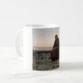 荒野のキリスト（Ivan Kramskoi著） コーヒーマグカップ (正面左)