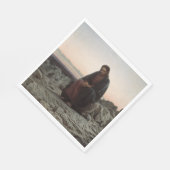 荒野のキリスト(Ivan Kramskoi著) スタンダードランチョンナプキン (角)