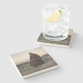 荒野のキリスト(Ivan Kramskoi著) ストーンコースター (横)