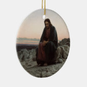 荒野のキリスト（Ivan Kramskoi著） セラミックオーナメント (右)
