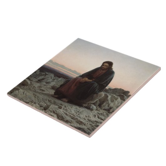 荒野のキリスト(Ivan Kramskoi著) タイル (側面)