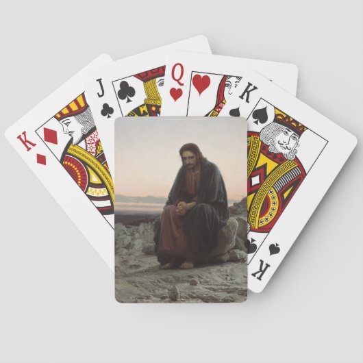 荒野のキリスト（Ivan Kramskoi著） トランプ (裏面)