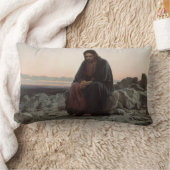 荒野のキリスト（Ivan Kramskoi著） ランバークッション (ブランケット)