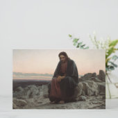 荒野のキリスト（Ivan Kramskoi著） 便箋 (スタンド正面)