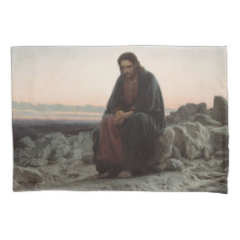 荒野のキリスト（Ivan Kramskoi著） 枕カバー