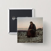 荒野のキリスト（Ivan Kramskoi著） 缶バッジ (正面&裏面)