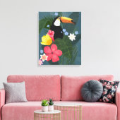 荒野のトロピカルトゥーカン キャンバスプリント (インサイチュ (リビング))