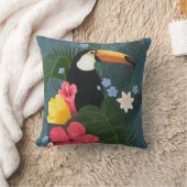 荒野のトロピカルトゥーカン クッション (ブランケット)