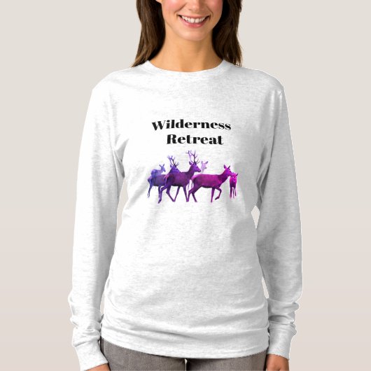 荒野のリトリート 長袖トップス Tシャツ (正面)