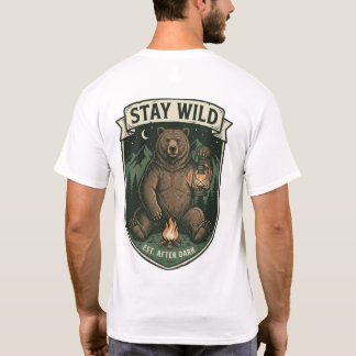 荒野の冒険を生き続けるクマ Tシャツ