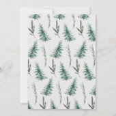 荒野の冒険を開始するクマかわいい赤ちゃんシャワー 招待状 (裏面)