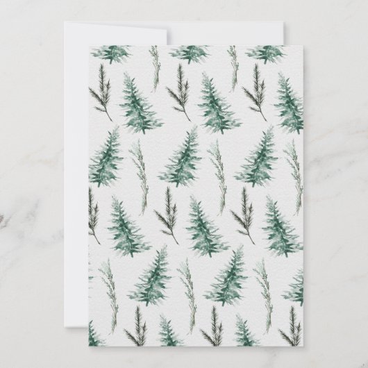 荒野の冒険を開始するクマかわいい赤ちゃんシャワー 招待状 (裏面)