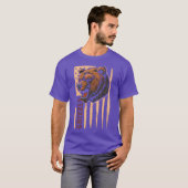 荒野の動物 グリズリーの冬眠 フレンズ Tシャツ (正面フル)