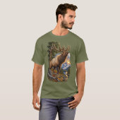 荒野の呼び声 - ビンテージ雄エルクの荒野 Tシャツ (正面フル)